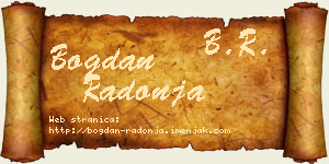 Bogdan Radonja vizit kartica